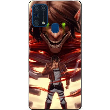 Силиконовый бампер чехол Candy для Samsung M31 Galaxy M315F с аниме Attack on Titan