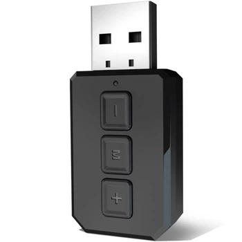 Аудіо адаптер Bluetooth 5.0 із мікрофоном U&P RT02 Black (HG-RT02-BK)