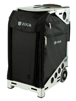 Сумка для визажистов, стилистов, парикмахеров Pro Artist Black & Silver Zuca в серебристой раме