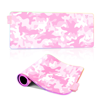 Игровая поверхность для мыши с подсветкой ONIKUMA Gaming Mouse Pad RGB G5 |800*300*4MM| pink