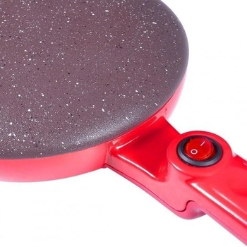 ​Блинница электрическая погружная сковорода для блинов с антипригарным покрытием диаметр 20 см 650 Вт Haeger HG-5209 Красная