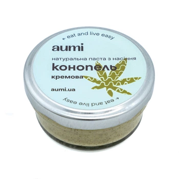Паста AUMI из семян конопли кремовая, 50г, банка стекло