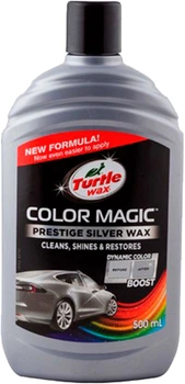 Полироль для кузова с восстановлением цвета Turtle Wax Color Magic Black Серебро 500 мл (5010322783128)