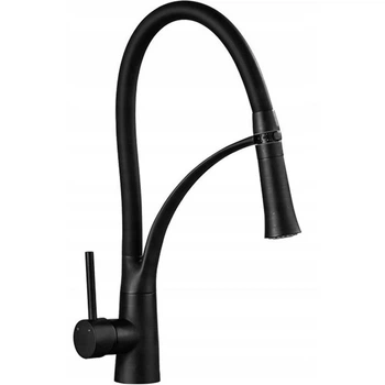 Змішувач для кухні Rea Gaspar black mat чорний матовий високий REA-B0233