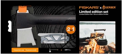 Набор Fiskars топор плотницкий малый Solid A6 + складной нож Gerber Paraframe (1057911)