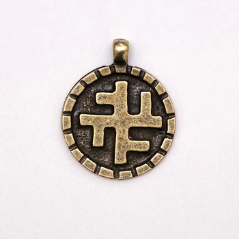 Амулет кулон Небесный крест Semantic Jewelry Бронзовое покрытие 2.5 x 3.0 x 0.2 см