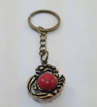 Брелок Зодиак Скорпион Semantic Jewelry Бронзовое покрытие Коралл 2.8 x 2.1 x 0.2 см