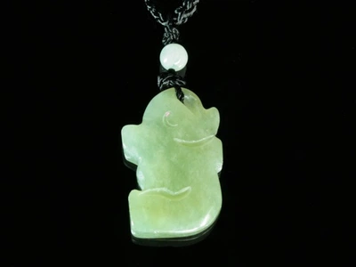 Амулет Нефритовий кулон Слон Semantic Jewelry 2.5 x 1.6 x 0.3 см
