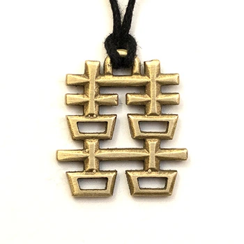 Амулет кулон Хси-Хси. Двойное Счастье Semantic Jewelry Бронзовое покрытие 2.7 x 26.0 x 0.3 см