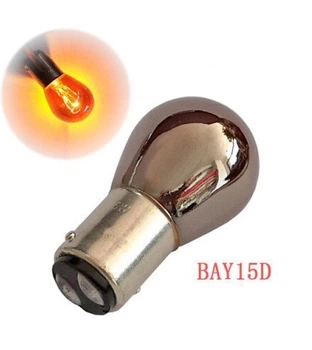 Автомобильная лампа с цоколем 1157 BAY15d&nbsp;P21/5W S25 Chrome Amber Жёлтая Avtoexpect (00731)