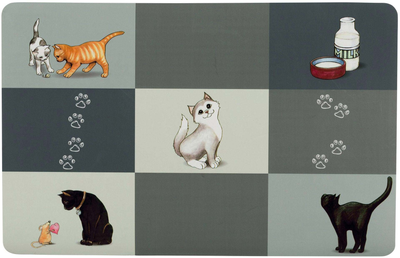 Коврик Trixie Patchwork под миски для котов 44х28 см Серый (4011905245799)