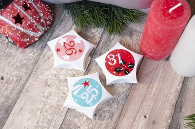 Набор для творчества Адвент календарь своими руками Fabrika Decoru " White Stars" 31 день (укр.яз.)
