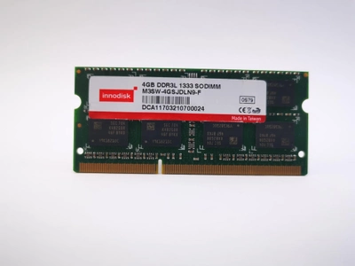 Оперативная память для ноутбука SODIMM Innodisk DDR3L 4Gb 1333MHz PC3L-10600S (M3SW-4GSJDLN9-F) 5725 Б/У