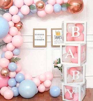 Набор коробок для воздушных шаров "BABY", 30*30 см., цвет - белый