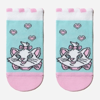 Дитячі шкарпетки бавовняні для дівчаток Conte Kids Disney 17С-126/1СПМ-456 14 р Блідо-бірюзові (4810226466858)