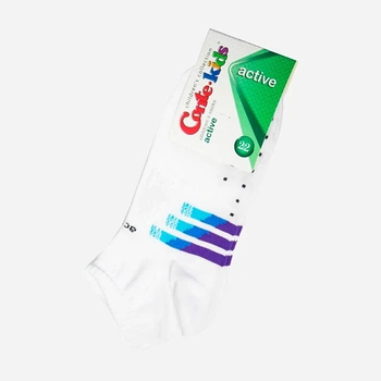 Детские носки хлопковые Conte Kids Active 13С-34СП 309 14 р Белые/Синие (4810226274507)