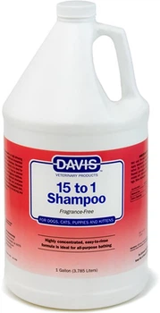 Шампунь Davis 15 to 1 Fragrance-Free без запаху для собак і котів, концентрат 1:15 3.8 л (87717900472)