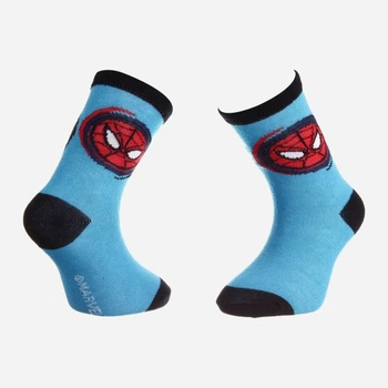 Дитячі шкарпетки бавовняні Disney Spiderman 43890147-7 19-22 Блакитні (3349610003597)