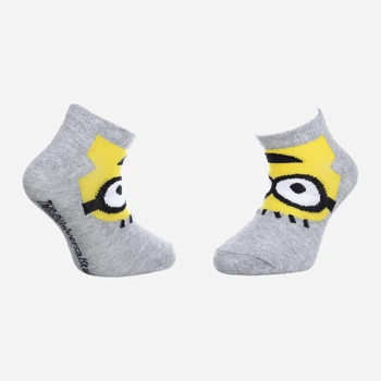 Дитячі шкарпетки бавовняні Disney Minions 83890147-7 31-34 Світло-сірі (3349610006888)