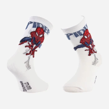 Дитячі шкарпетки бавовняні для хлопчиків Disney Spiderman 83892247-1 23-26 Білі (3349610008066)