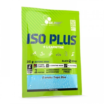 Изотоник Olimp Iso Plus + L-Carnitine 35 грамм tropic blue