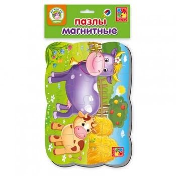 Пазлы на магните А5 VLADI TOYS Корова и теленок VT3205-55 (4820195052631)