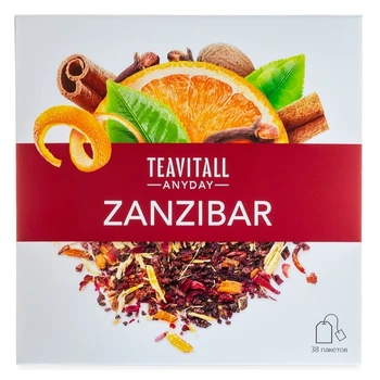 Чайний напій GreenWay TeaVitall Anyday "Zanzibar", 38 фільтр-пакетів (01581)
