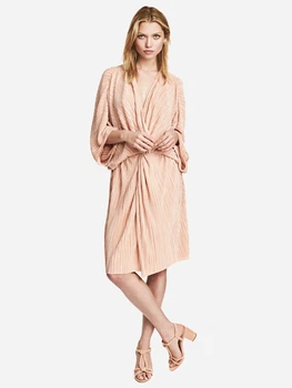 Платье-футболка миди женское H&M XAZ127840IUZT M Бежевое (DD8000002733489)