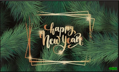 Новогодний коврик в коридор "Happy New Year" 45см*75см на резиновой основе 602-108
