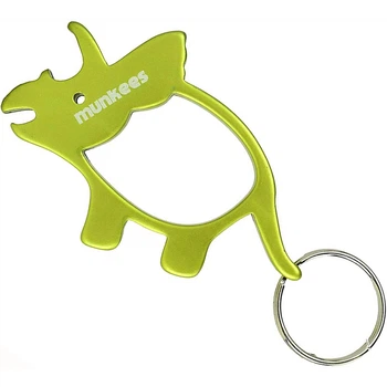Munkees 3474 брелок-открывашка Triceratops green