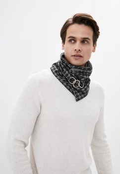 Шарф "Лондон" міні-снуд трендовий від MyScarf теплий сірий чоловічий