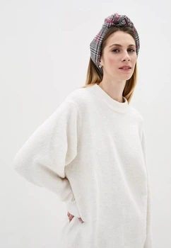 Тюрбан із вузлом від MyScarf теплий one size сірий з рожевим малюнком
