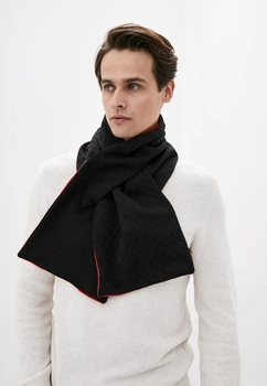 Шарф "Нью-Йорк" большой трендовый от MyScarf теплый черно-красный мужской