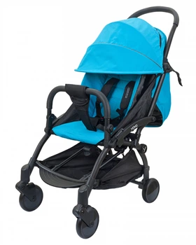 Прогулочная коляска Yoya 175A+ Premium Edition Blue Голубой рама черная, колеса черные