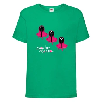 Футболка дитяча Гра в Кальмара 0018 (Squid game) зелена (SQD-0018 grn) 164 см