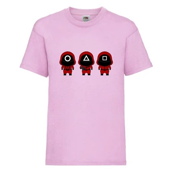 Футболка детская Игра в Кальмара 003 (Squid game) светлорозовая (SQD-003 lpn) 152 см