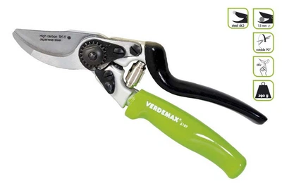 Секатор садовый Verdemax сталь 21 см алюминий черный (532918)