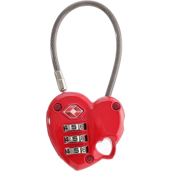Брелок-замок Munkees TSA Combi Lock Heart red (3606-RD)