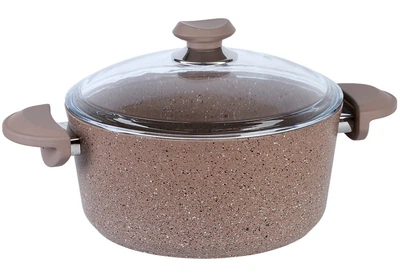 Каструля зі скляною кришкою OMS 3110-28-Brown 6.9 л 28 см коричнева