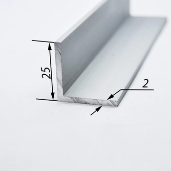 Уголок алюминиевый Furnicom без покрытия 25х25х2
