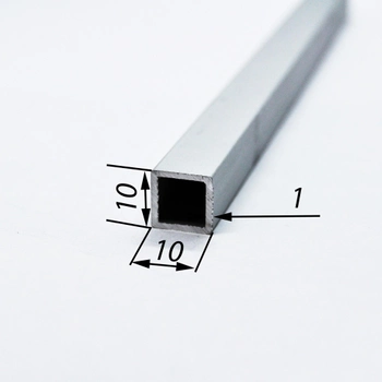 Труба алюминиевая квадратная Furnicom AS 10х10х1
