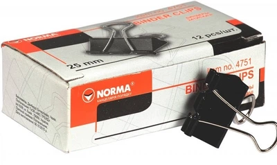 Биндер Norma 25 мм черный 12 шт. (4751)