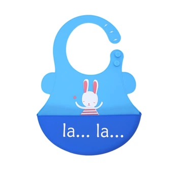 Слюнявчик с карманом Kiddy Bunny Blue MXD4927