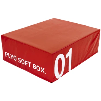Бокс плиометрический 1шт тумба для кроссфита Плиобокс 70х70х30 см Soft plyometric box Zelart красный FI-5334-1