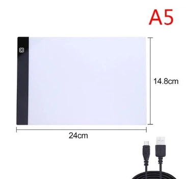 LED планшет, светодиодная доска для рисования А5