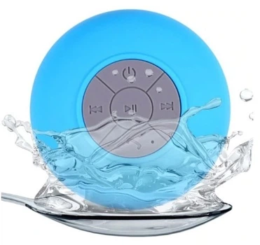 Колонка портативная Bluetooth в душе на присоске blue