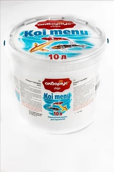 Корм Аквариус Кои меню чипсы для декоративных карпов Кои 10л