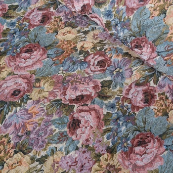 Гобелен Баракан Super Textiles ш. 150 см с крупными разноцветными цветами пог.м. (1555)