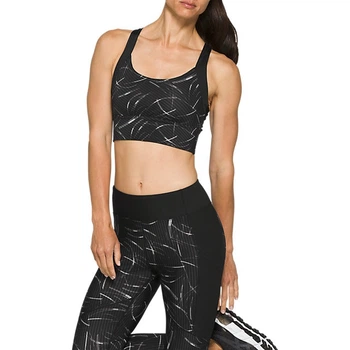 Топ Asics W CORE TRAIN PRINT BRA XS черный c-2032B102-001