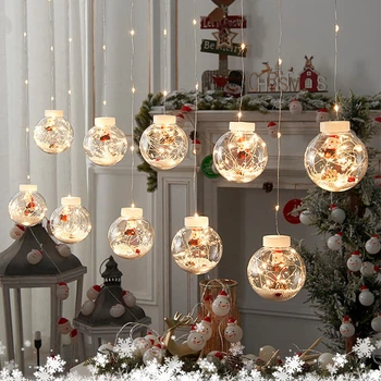 Светодиодная гирлянда Lesko Y003 Santa Claus Теплый свет 3.5 новогодняя